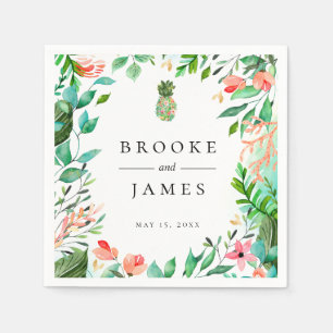 Serviette En Papier Ananas de l'île botanique