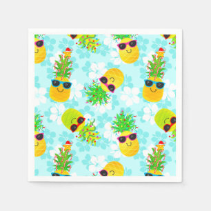 Serviette En Papier Ananas de Noël Tropical