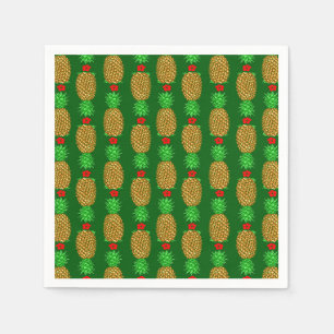 Serviette En Papier Ananas de Noël Tropical Noël chaud Noël Gre