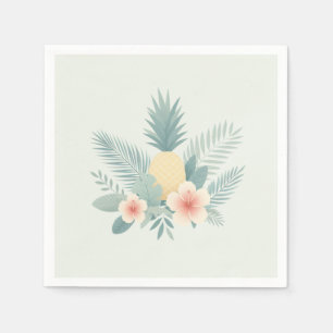 Serviette En Papier Ananas floral & Hawaiian