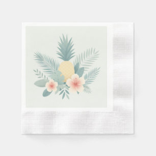 Serviette En Papier Ananas floral & Hawaiian