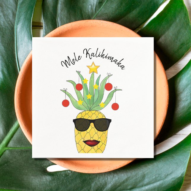 Serviette En Papier Ananas Mele Kalikimaka (Créateur téléchargé)