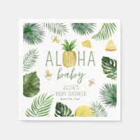 Ananas & Pacificateurs Aloha Baby shower vert