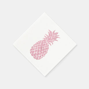 Serviette En Papier ananas rose