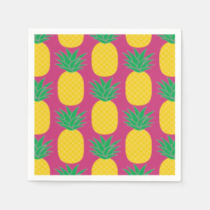 Serviette En Papier Ananas rose Tropical