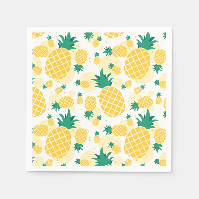 Serviette En Papier Ananas Standard Papier à cocktails Napkins (Devant)
