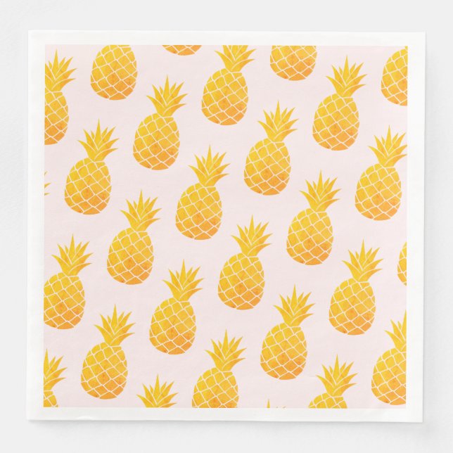 Serviette En Papier Ananas tropical (Devant)