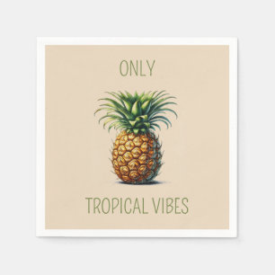 Serviette En Papier Ananas "Uniquement Vibes tropicales"