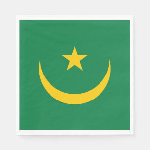Serviette En Papier Ancien drapeau de Mauritanie