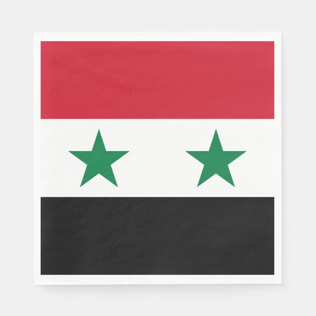 Serviette En Papier Ancien drapeau de Syrie (Devant)
