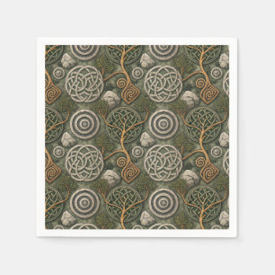 Serviette En Papier Ancien nœud celtique et art de motif écossais en p