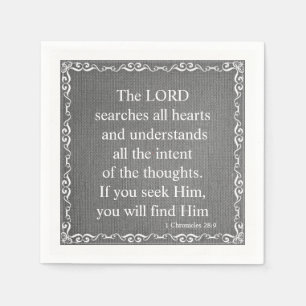 Serviette En Papier Ancien Testament Bible Citation - 1 Chroniques