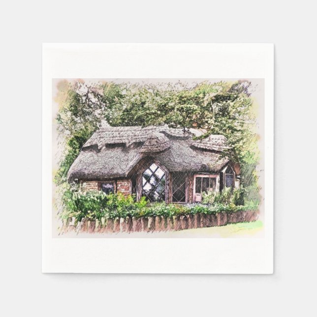 SERVIETTE EN PAPIER ANCIENNE ANGLETERRE (Devant)