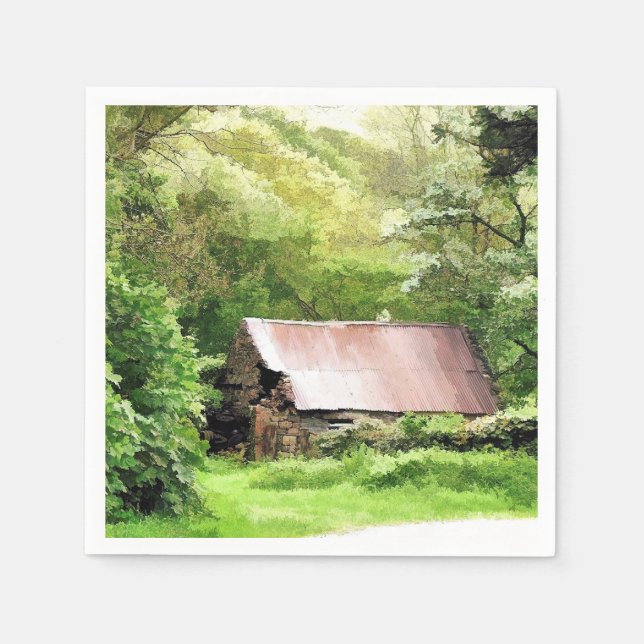 SERVIETTE EN PAPIER ANCIENNES FOSSES (Devant)