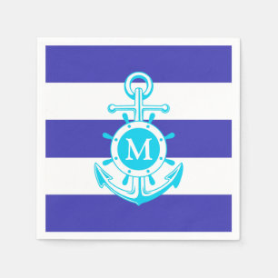 Serviette En Papier Ancre bleue