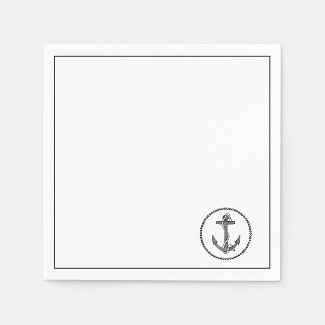 Serviette En Papier Ancre de bateau (Devant)