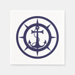 Serviette En Papier Ancre nautique