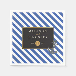 Serviette En Papier Ancre nautique Fabuleux Mariage de voile