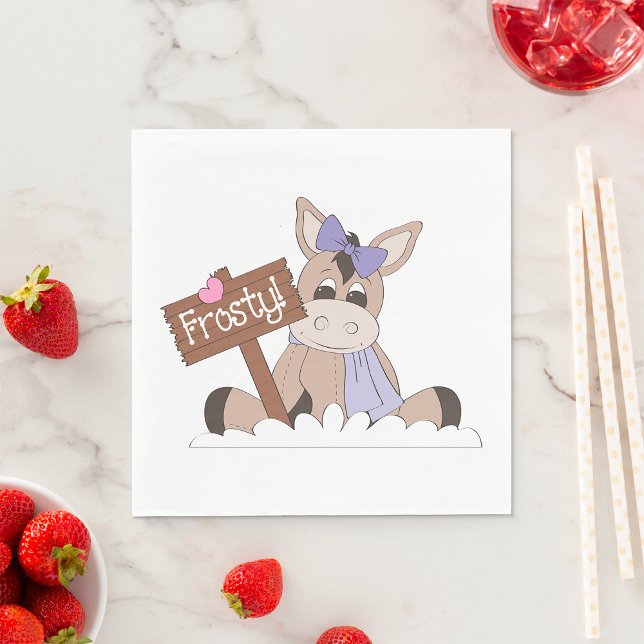 Serviette En Papier Âne d'hiver (Créateur téléchargé)