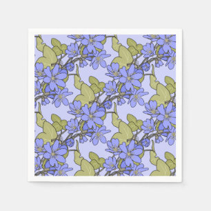 Serviette En Papier Anémones bleues