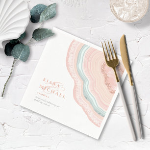 Serviette En Papier Angate Geode Parties scintillant Corner Mariage Ro