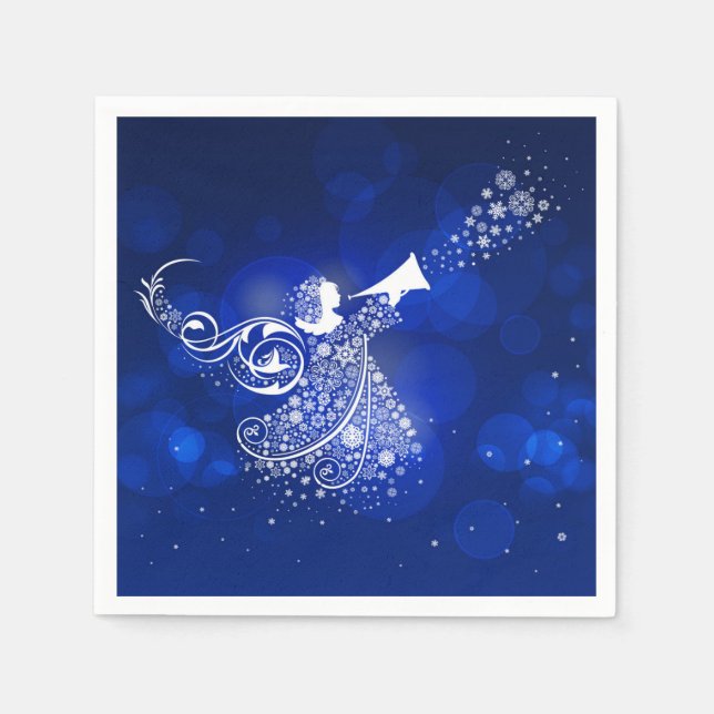 Serviette En Papier Ange de Noël (Devant)