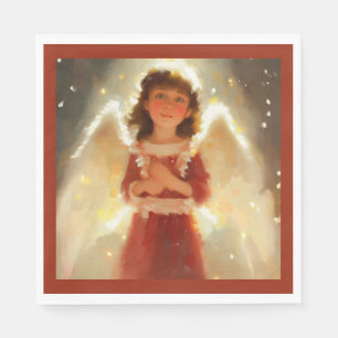 Serviette En Papier Ange de Noël 4