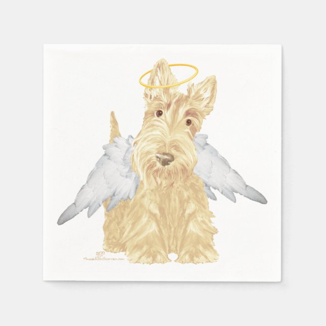 Serviette En Papier Ange Scottie Blé (Devant)