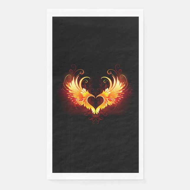 Serviette En Papier Angel Fire Heart with Wings (Devant)