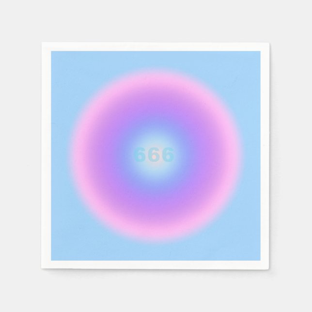 Serviette En Papier Angel Numéro 666 Reflect - Angel Numbers Gradient (Devant)