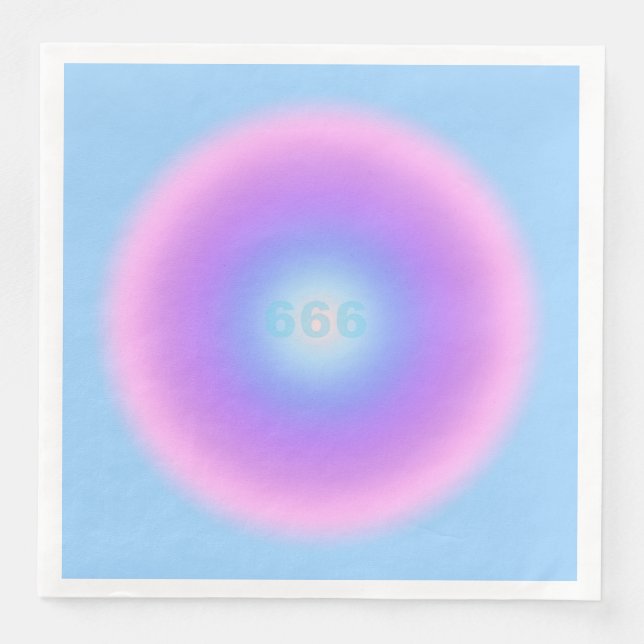 Serviette En Papier Angel Numéro 666 Reflect - Angel Numbers Gradient (Devant)