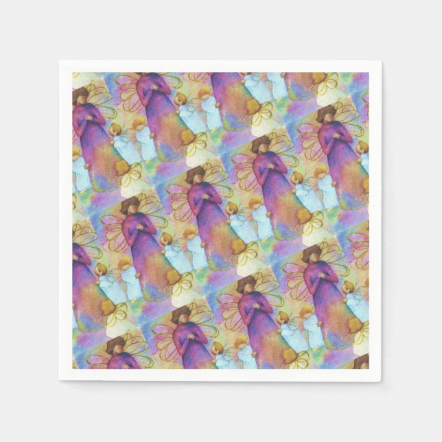 SERVIETTE EN PAPIER ANGELS LOURDS (Devant)