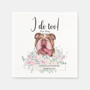 Serviette En Papier Anglais Bulldog Mariage Cocktail Napkins