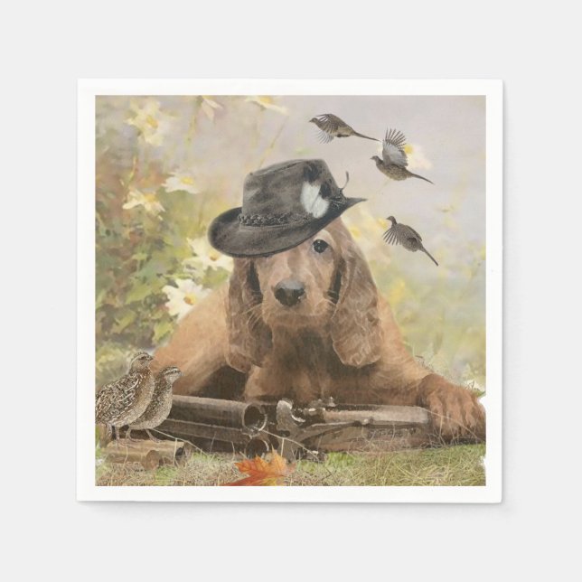 Serviette En Papier Anglais Cocker Spaniel (Devant)