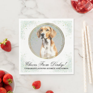 Serviette En Papier Anglais Foxhound Chien Mariage Napkins Avec Photo