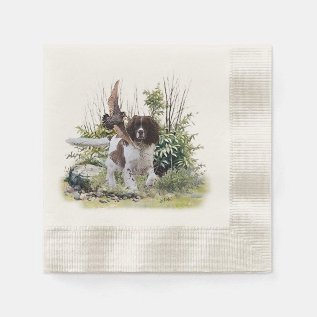 Serviette En Papier Anglais Springer Spaniel (Devant)