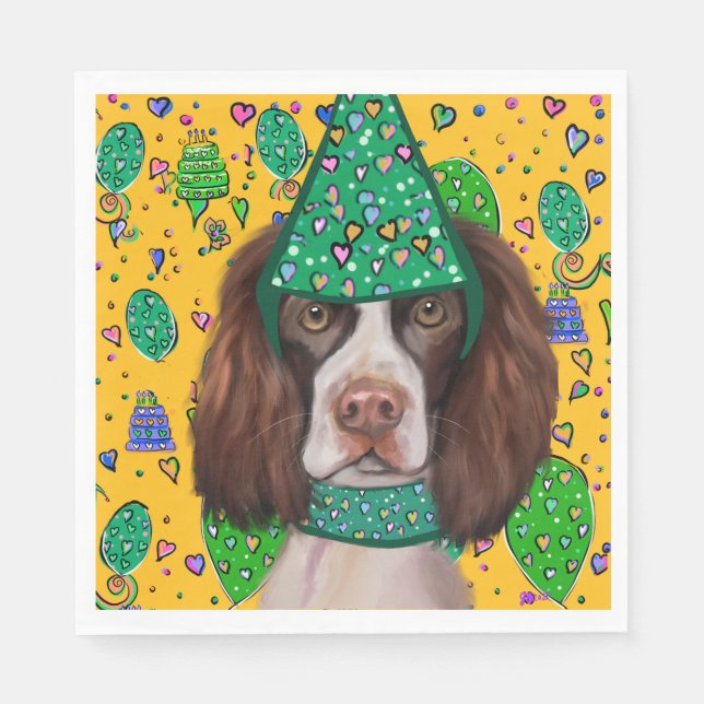 Serviette En Papier Anglais Springer Spaniel (Devant)