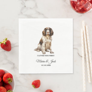 Serviette En Papier Anglais Springer Spaniel Chien Je l'aimais d'abord
