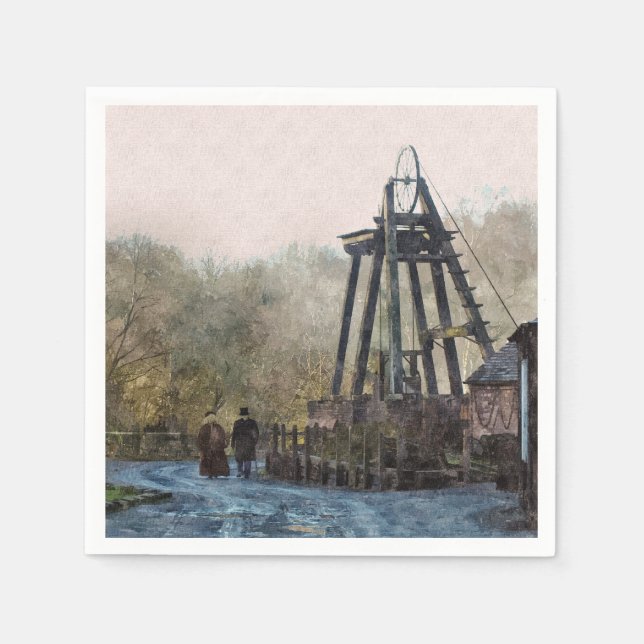 SERVIETTE EN PAPIER ANGLETERRE VICTORIENNE (Devant)