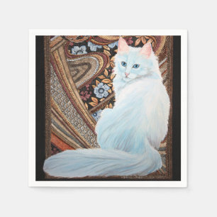 Serviette En Papier Angora turc blanc
