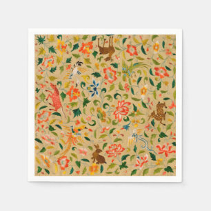 Serviette En Papier Animal Antique Cheval Oiseau Deer Rabbit