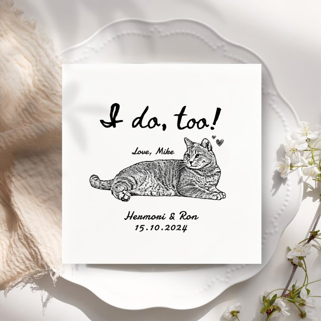 Serviette En Papier Animal personnalisé Mariage simple personnalisé (Créateur téléchargé)