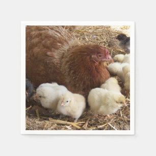 Serviette En Papier animal, poulet, ferme, mignonette, oiseau, bébé,