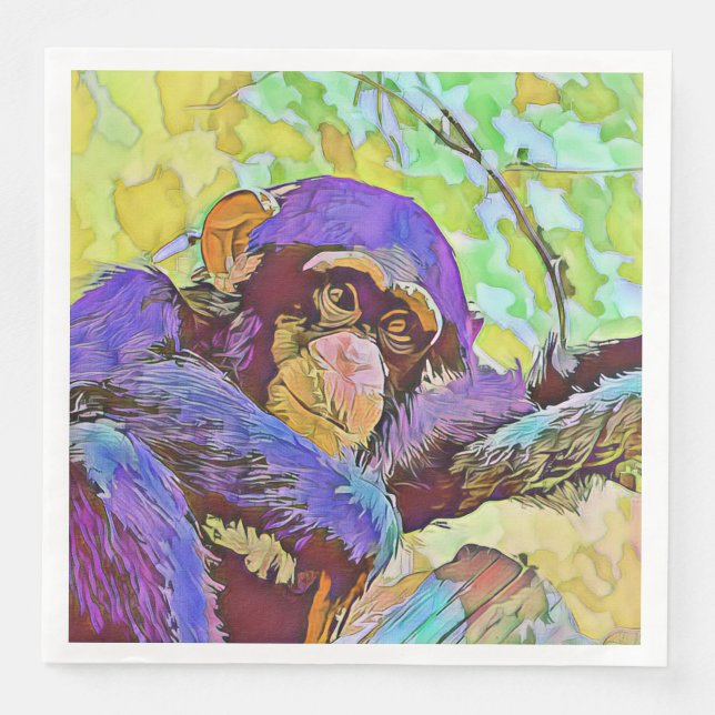 Serviette En Papier animal smartmix - chimpanzé 3 (Devant)