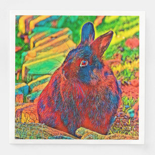Serviette En Papier AnimalColor_Lapin_001