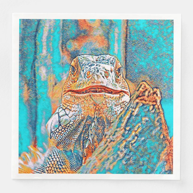 Serviette En Papier AnimalMix_Iguana_005 (Devant)