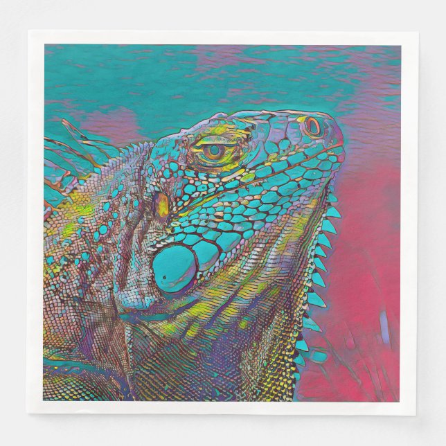 Serviette En Papier AnimalMix_Iguana_011 (Devant)