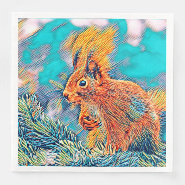 Serviette En Papier AnimalMix_Squirrel_001_by_JAMColors (Devant)