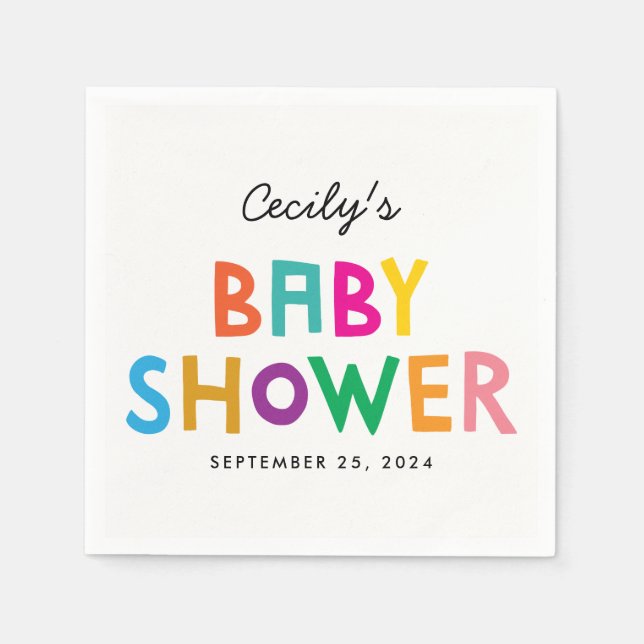 Serviette En Papier Animaux africains Customisés Baby shower Napkin (Devant)