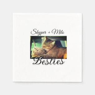 Serviette En Papier Animaux de compagnie amis besties ajouter nom anim
